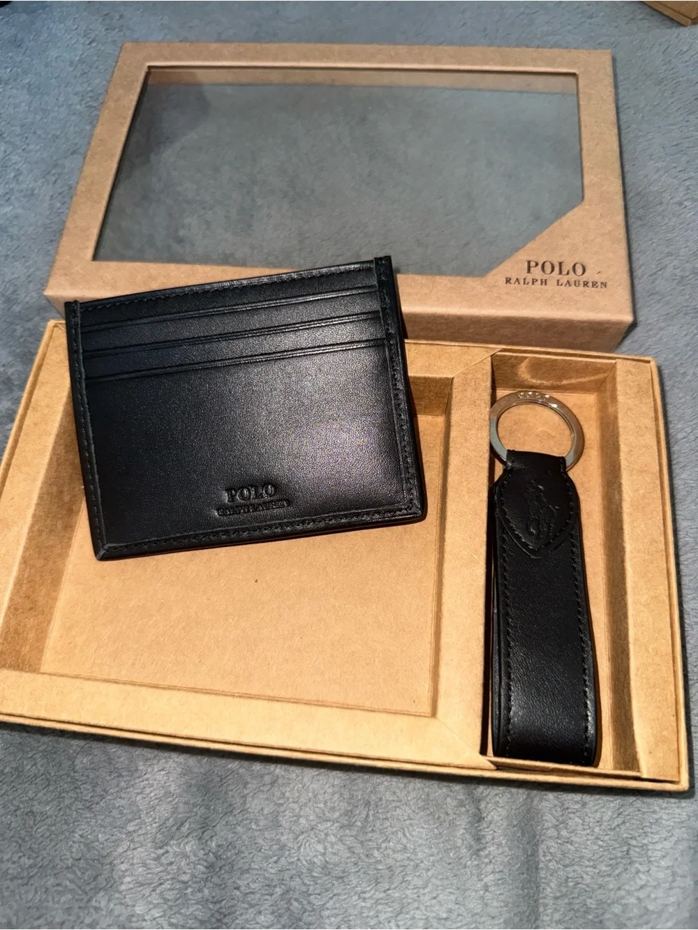 Polo Ralph Lauren Card Holder & Keychain Gift Set